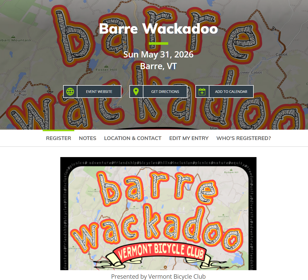 The Barre Wackadoo Ride