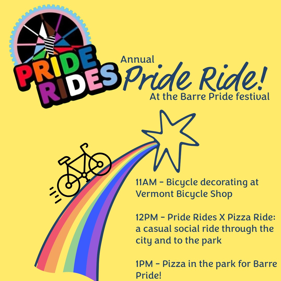 The Pride Rides Pizza Ride Take Over Part 2; Even Queerer! And the Barre Pride Celebration